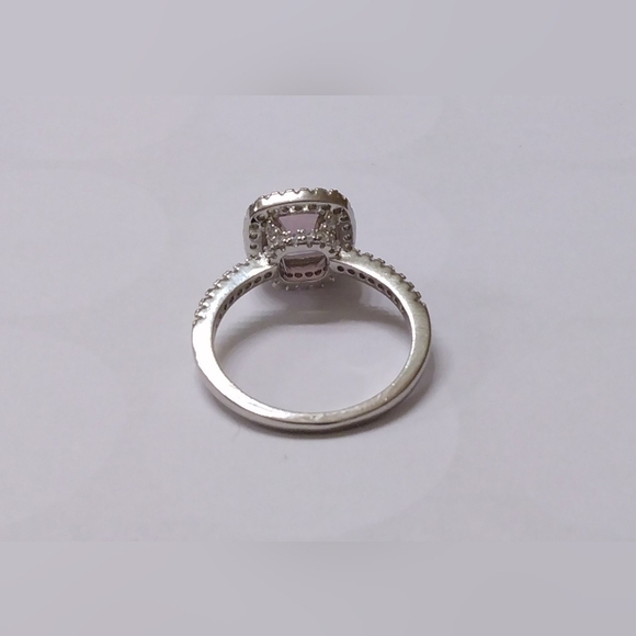 Vintage-inspired Solitaire Silver Gemstone White Opal Wedding Ring, Sz 10 - Picture 10 of 11